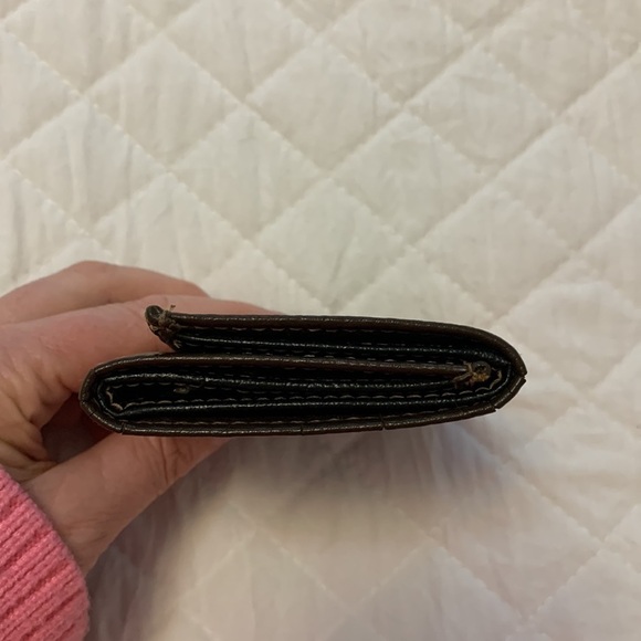 John DEERE brown leather wallet tri-fold five card slots two bill slots OS - Picture 6 of 12